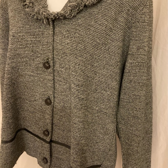 Vintage Crop Jacket w/t Leather trim - Picture 5 of 8